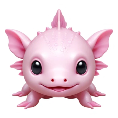 Cinematic Cute Axolotl Portrait Emoji, Head tilted playfully and inquisitively, featuring smooth, pale pink skin with delicate feathery gills and round, sparkling dark eyes filled with curiosity, Simplified yet irresistibly adorable features, highly detailed, glowing with a warm, magical glow, high shine, affectionate and quirky, stylized with a touch of whimsy, bright and endearing, soft glowing outline, capturing the essence of a mischievous yet charming aquatic friend, so playful it feels like it could swim out of the screen and into your heart! sticker