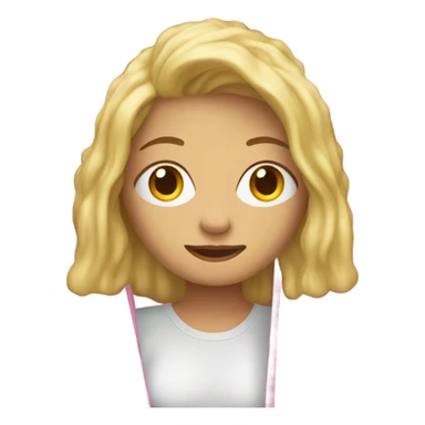 blonde woman hiding behind shower curtain sticker