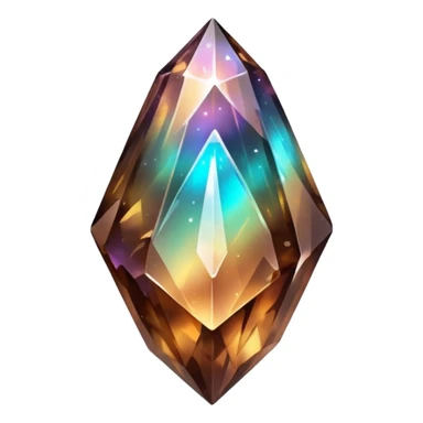 brown iridescent nebula crystal shard sticker
