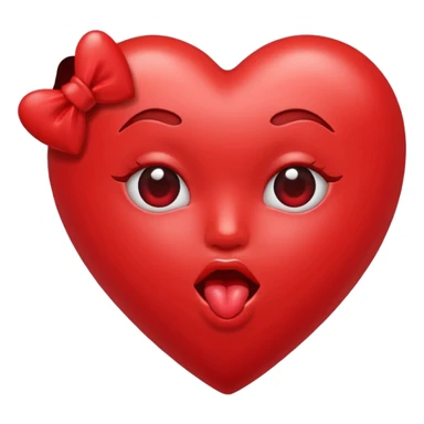 Heart blowing kisses sticker