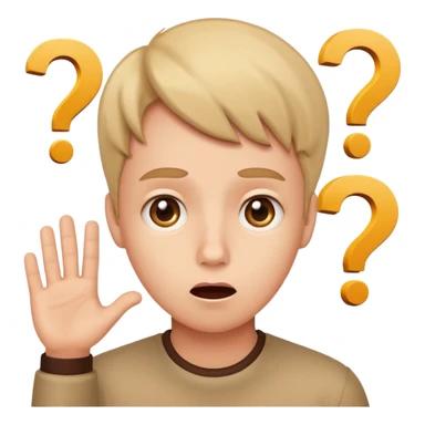 question mark face sticker