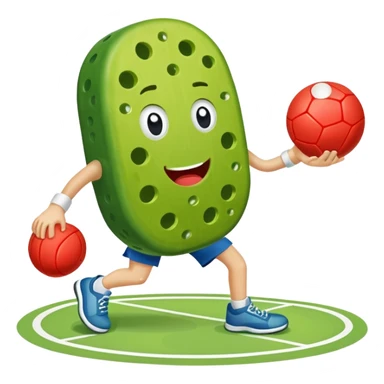 Pickle playing pickleball  sticker