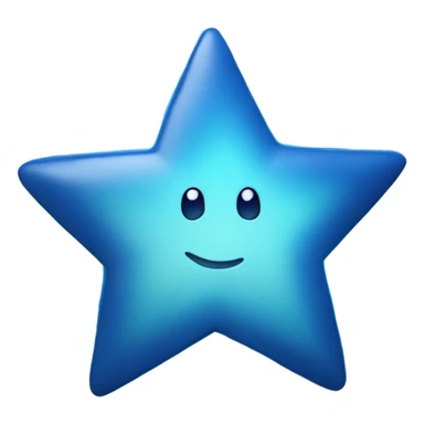 blue star with sparks sticker