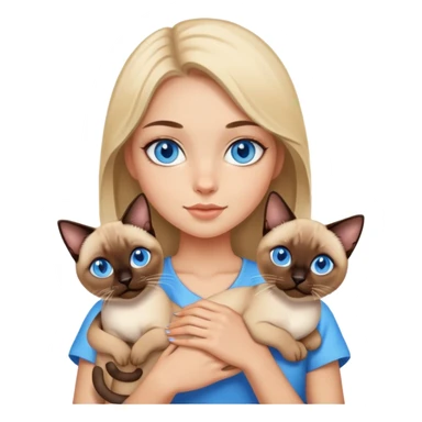Girl holding a Siamese Cats sticker