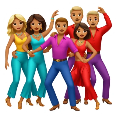 salsa women & men dance  sticker