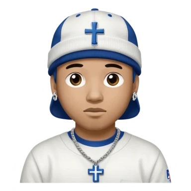 rapper da trắng đội mũ len mlb áo thánh giá  sticker