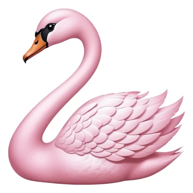 pastel pink swan sticker