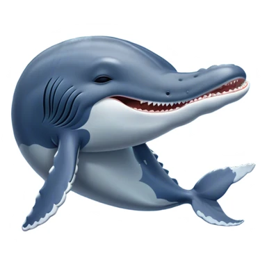 Cinematic Cute Yawning Humpback Whale Portrait Emoji, Head tilted slightly with a dramatic, wide-open yawn, showcasing a massive yet gentle blue-gray body with gently rippling baleen plates and sleepy, half-closed eyes, Simplified yet irresistibly adorable features, highly detailed, glowing with a soft, cozy marine glow, high shine, relaxed yet expressive, stylized with a dash of whimsical deep-sea charm, soft glowing outline, capturing the essence of a drowsy yet affectionate humpback whale that appears ready to drift into a deep-sea slumber! sticker