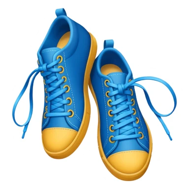make an emoji of blue shoe laces only sticker