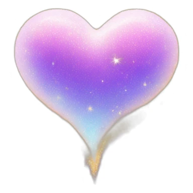 fairy dust heart sticker