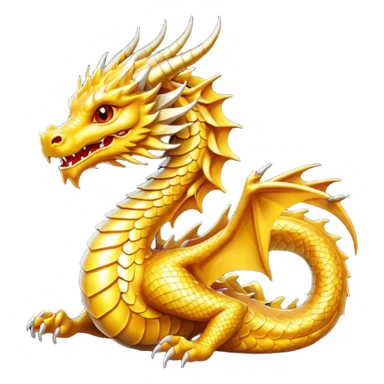 a golden dragon sticker