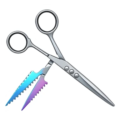 Scissors cutting audio wave clip sticker