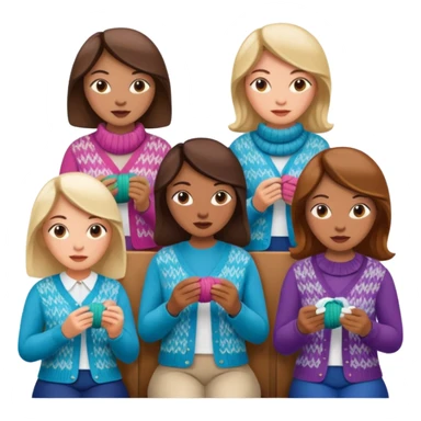 ladies knitting on a cruise ship sticker