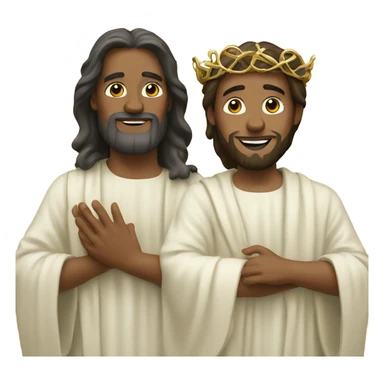 God and jesus in heaven sticker