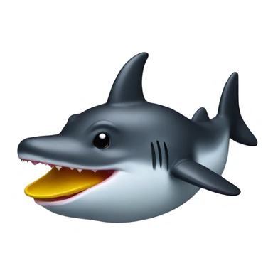 Rubber duck shark with a gradation cap sticker