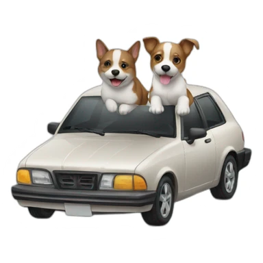 pets on car sticker
