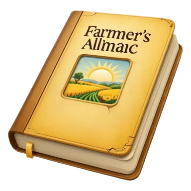 portable Farmers' Almanac sticker