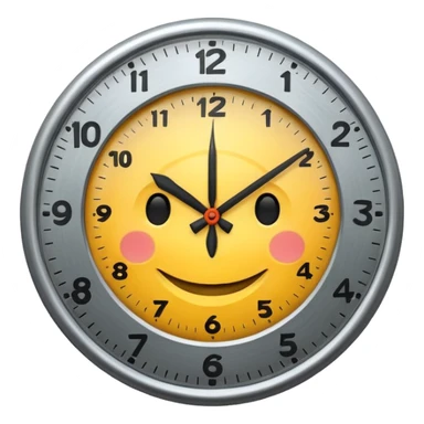 A clock smiling and handsome and playful too sticker