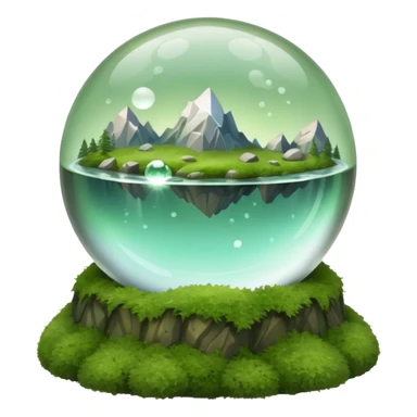 I want an emoji to use for mental wellness in a mystical setting. I want to reference an object that symbolizes the term "Clarity Seeker". It should be relaxing and calm in nature. Not a person, a symbol sticker