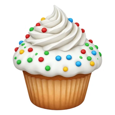 white coloured muffin with white topping sticker