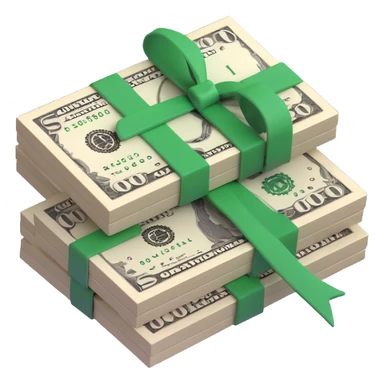 A bundle of dollars sticker