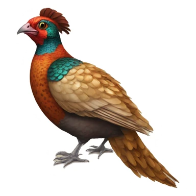 pheasant wearing cat costume sticker