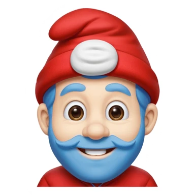 papa smurf red clothes sticker