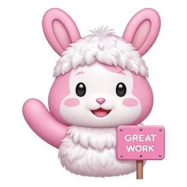 cute mymelody with sign that says great work sticker