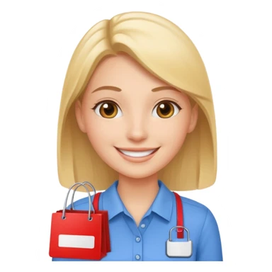 a fun loved shopping assistant sticker