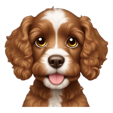Cavoodle Brown puppy with big ears sticker