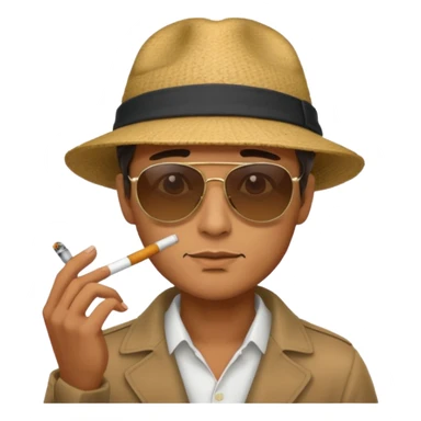 A man a smoking sticker