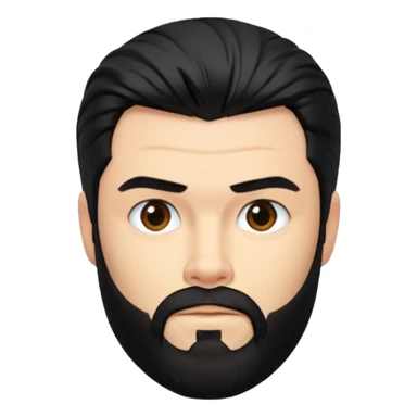 chris hemsworth black hair and beard sticker