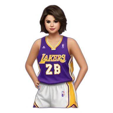 selena gomez in lakers jersey sticker