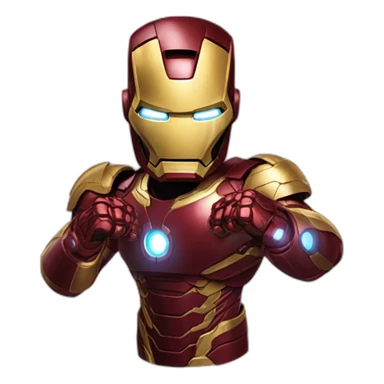 Ironman with thanos gloves sticker