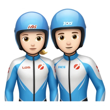 doubles olympic luge sticker