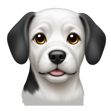 Dog white with stains black sticker