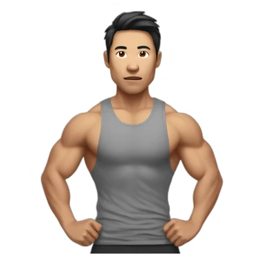 Asian CrossFiter Gesturing No sticker