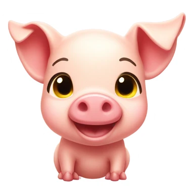 Cute girl pig in a yellow bikini sticker