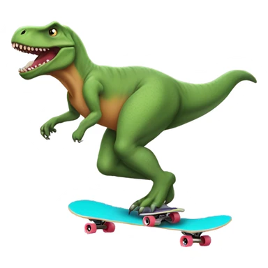 trex on a skateboard  sticker