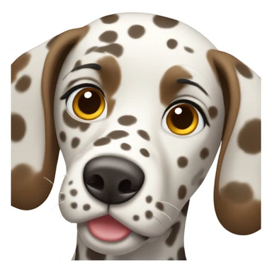Female Dalmatian with brown spots and fully brown ears sticker