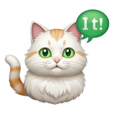 cat with speech bubble saying  "i hate it here" sticker