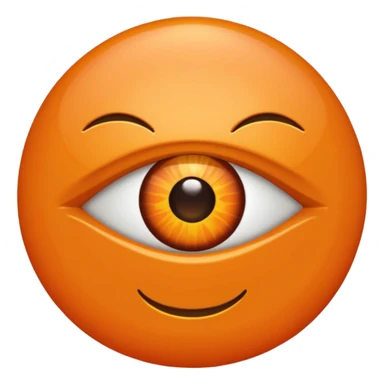 Ojo turco color naranja turco en color naranja sticker