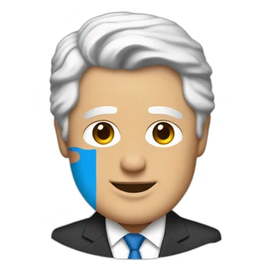 bill clinton with trans flag sticker