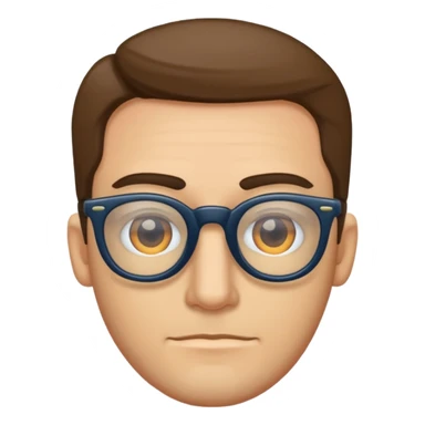 CEREBRO ANIMADO SEÑALANDO, USA LENTES sticker