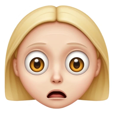 Scared face emoji with eyes looking in opposite directions  sticker