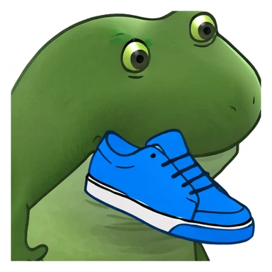 Tiburón con zapatos azules sticker