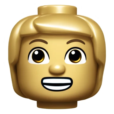 Golden Lego Minifigure Head sticker