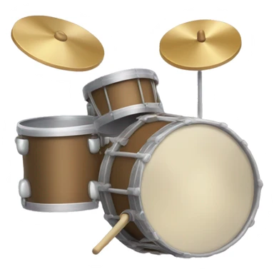 Drum and cymbal played after a joke sticker