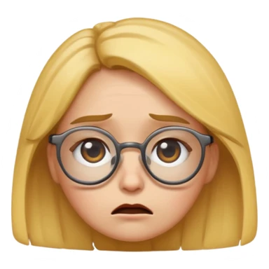 create a female emoji tired from studying and doing activities sticker