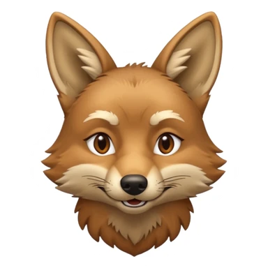 smug urban coyote face sticker